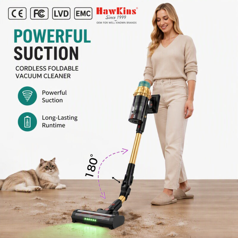 Cordless Foldable Tube Vacuum Cleaner